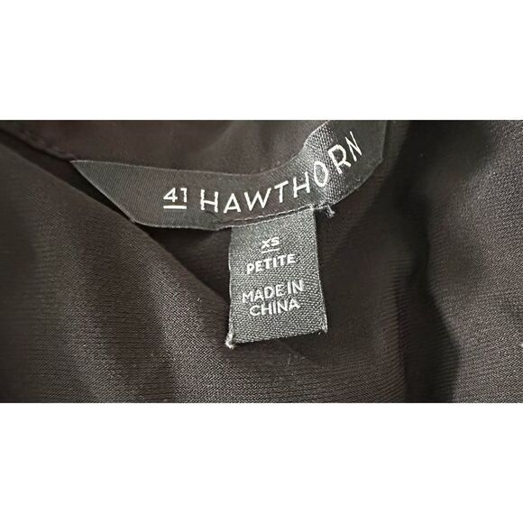 41 Hawthorn Women's Clearwater Mixed Material Surplice Sleeveless Blouse Sz PXS - Picture 4 of 6